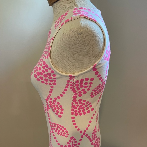 MAHI GOLD White Pink Cotton Dress Size Extra Small XS - Picture 5 of 7